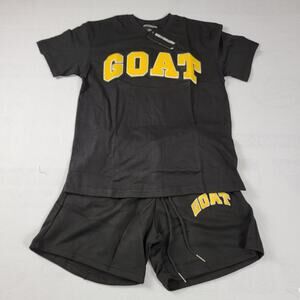 Sneak Gallery GOAT T-Shirt & Shorts Set Size Small Black NWT